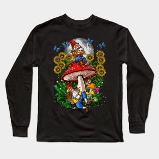 Forest Mushroom Gnomes Long Sleeve T-Shirt